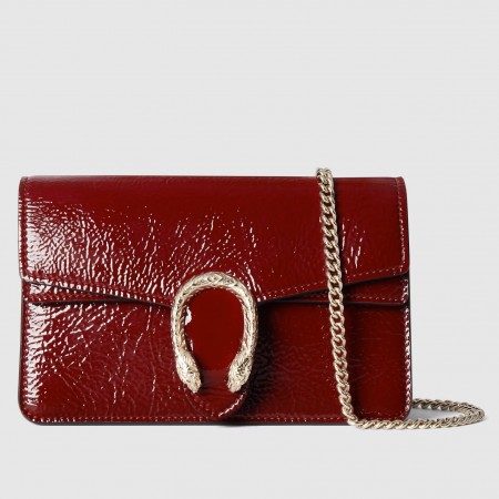 Gucci Dionysus Super Mini Bag in Red Patent Leather