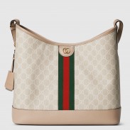 Gucci Ophidia GG Medium Shoulder Bag in White GG Canvas