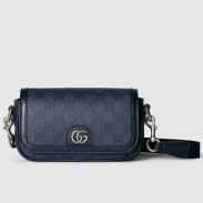 Gucci Ophidia Super Mini Cross-body Bag in Blue GG Supreme Canvas