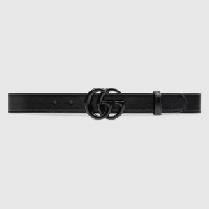 Gucci GG Marmont Black Belt 30MM with Black Double G Buckle