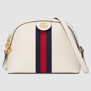 Gucci Ophidia Small Shoulder Bag in White Calfskin