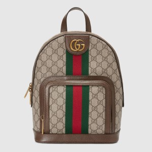 Gucci Ophidia GG Small Backpack in Beige Supreme Canvas
