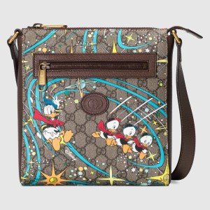 Gucci x Disney Donald Duck Messenger Bag in Beige Canvas