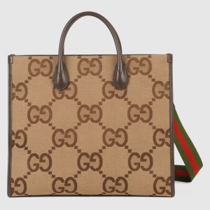Gucci Medium Tote Bag in Brown Jumbo GG canvas