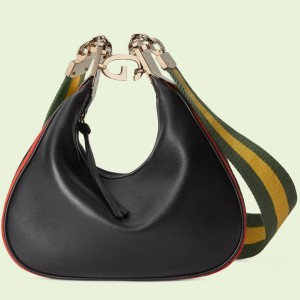 Gucci Attache Small Shoulder Bag in Black Leather