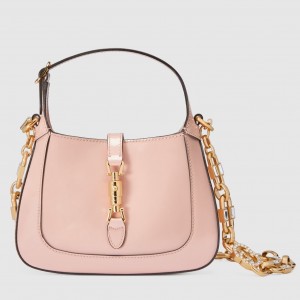 Gucci Jackie 1961 Mini Shoulder Bag in Pink Patent Leather
