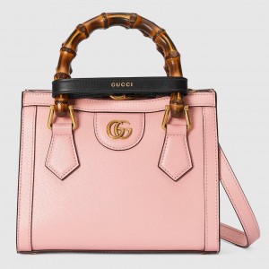 Gucci Diana Mini Tote Bag in Pink Calfskin