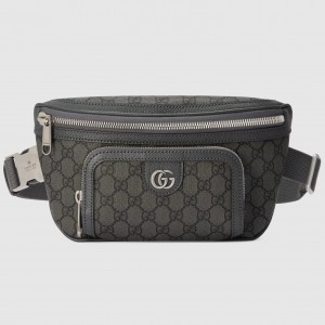 Gucci Ophidia Belt Bag in Grey GG Supreme Canvas