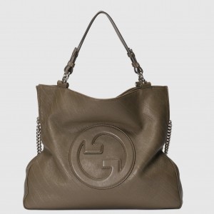 Gucci Blondie Medium Tote Bag in Taupe Calfskin