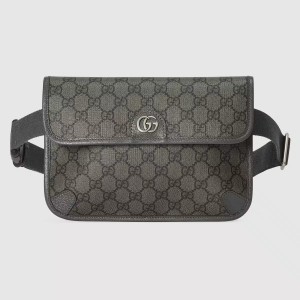 Gucci Ophidia GG Small Belt Bag In Grey GG Supreme Canvas
