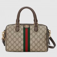 Gucci Ophidia GG Small Top Handle Bag in Beige GG Canvas