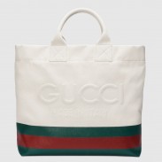 Gucci Medium Tote Bag in Canvas with Embossed Detail
