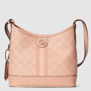 Gucci Ophidia GG Small Shoulder Bag in Dusty Pink Supreme Canvas
