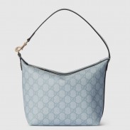 Gucci Ophidia Super Mini Shouler Bag in Dusty Blue GG Supreme Canvas