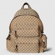 Gucci Large Backpack with Gucci Logo in Beige Original GG Canvas