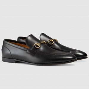 Gucci Men's Jordaan Loafers in Black Leather