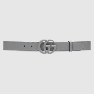Gucci GG Marmont Grey Belt 30MM with Grey Double G Buckle