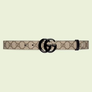 Gucci Supreme GG Marmont Belt 30MM with Black GG Buckle