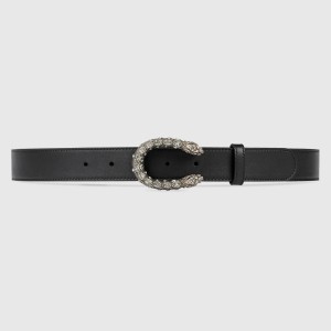 Gucci Dionysus Belt 30MM in Black Leather 