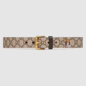 Gucci GG Supreme Tiger Print 38MM Belt with Square Buckle