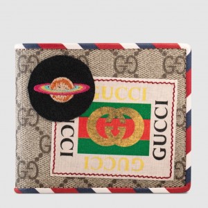 Gucci Bi-fold Wallet In Courrier GG Supreme Canvas
