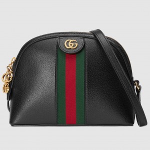 Gucci Ophidia Small Shoulder Bag in Black Calfskin