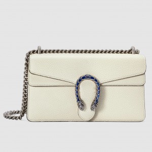 Gucci Dionysus Small rectangular Bag in White Leather