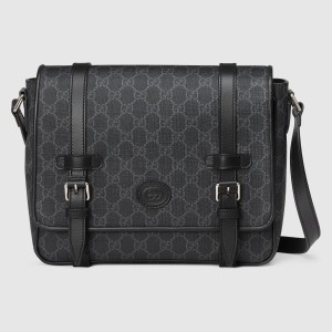 Gucci Original Messenger Bag in Black GG Supreme Canvas