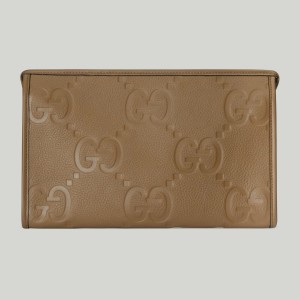 Gucci Pouch in Taupe Jumbo GG Leather
