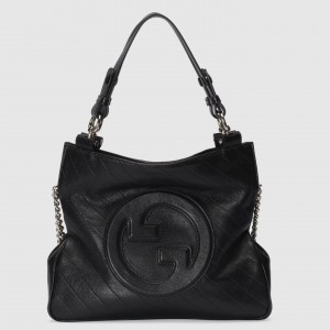 Gucci Blondie Small Tote Bag in Black Calfskin