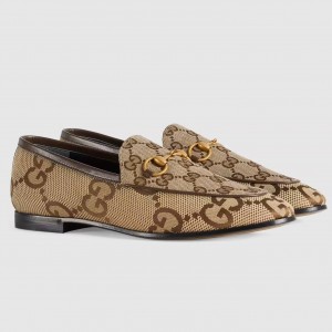 Gucci Women's Jordaan Loafers in Maxi GG canvas