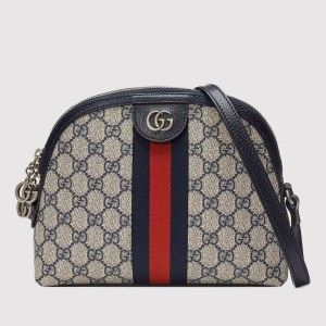 Gucci Ophidia GG Small Shoulder Bag in Blue GG Supreme Canvas