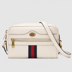 Gucci Ophidia Mini Camera Bag in White Leather