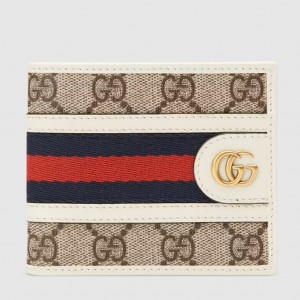 Gucci Ophidia GG Bi-fold Wallet In Beige GG Supreme