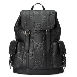 Gucci Backpack in Black Jumbo GG Leather 