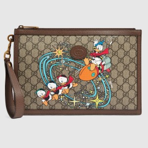 Gucci x Disney Portfolio Pouch with Donald Duck Print