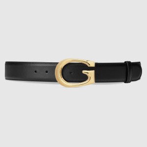 Gucci Black Leather Belt 40MM with G Buckle