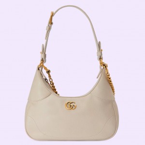 Gucci Aphrodite Small Shoulder Bag in White Leather