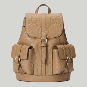 Gucci Small Backpack in Taupe Jumbo GG Leather