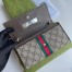 Gucci Ophidia Chain Wallet in Beige GG Supreme Canvas