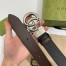 Gucci GG Marmont Reversible Belt 38MM in Noir/Brown Leather