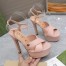 Gucci Platform Sandals 135mm in Pink Leather