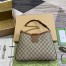 Gucci Padlock Medium Shoulder Bag in GG Canvas with Brown Calfskin
