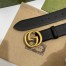 Gucci Black Leather 38MM Belt with Interlocking G Buckle
